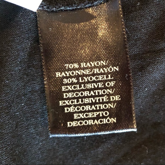 Ann Taylor Dressy Tee with Appliqué Collar, S, Black - Picture 6 of 12